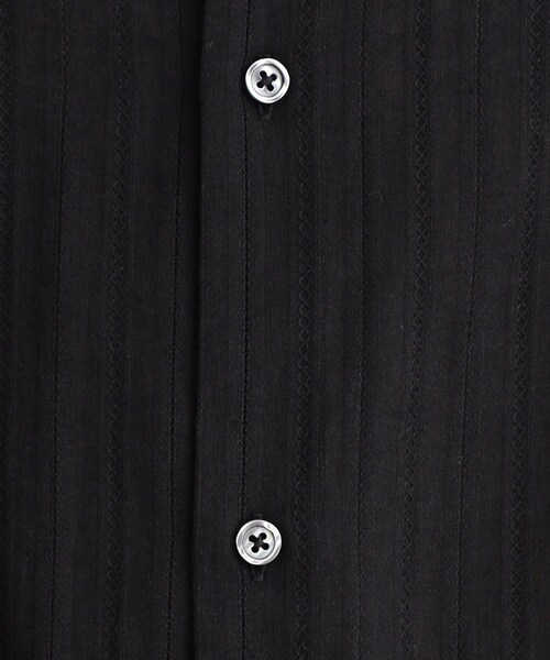 THE SHOP TK （ザ ショップ ティーケー ）の「◆コットンレース長袖シャツ（シャツ/ブラウス・メンズ・ブラック/オフホワイト・04/03/02/01）」の6枚目の写真