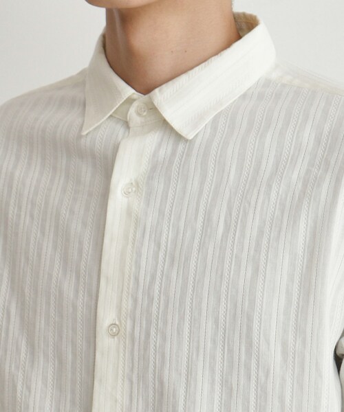 THE SHOP TK （ザ ショップ ティーケー ）の「◆コットンレース長袖シャツ（シャツ/ブラウス・メンズ・ブラック/オフホワイト・04/03/02/01）」の14枚目の写真