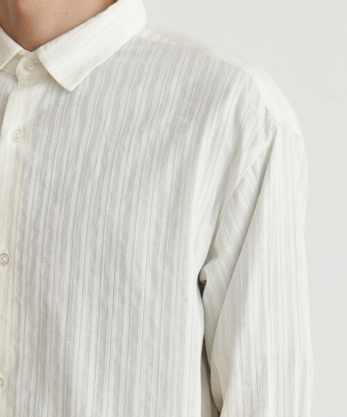 THE SHOP TK （ザ ショップ ティーケー ）の「◆コットンレース長袖シャツ（シャツ/ブラウス・メンズ・ブラック/オフホワイト・04/03/02/01）」の15枚目の写真