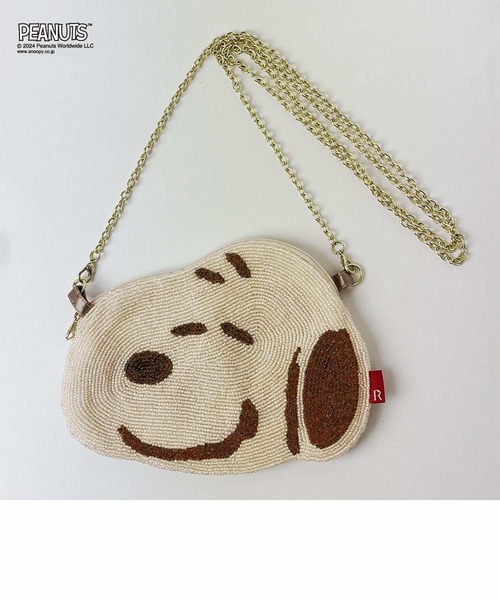 Vintage PEANUTS(ビンテージピーナッツ)の「ルートート / SNOOPY IP.BR.ビーズPeanuts-9M(ショルダーバッグ・レディース・ホワイト/ベージュ・FREE)」の2枚目の写真