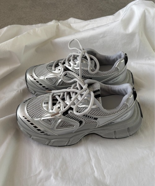 Teem Store（チームストア）の「厚底 ボリュームソール ダッドスニーカー（スニーカー・レディース・ホワイト/シルバー・38/36/40）」の19枚目の写真