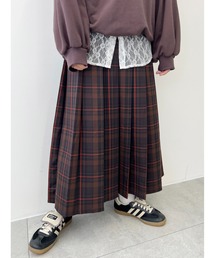 WC | 先染めチェックロングスカート(スカート)