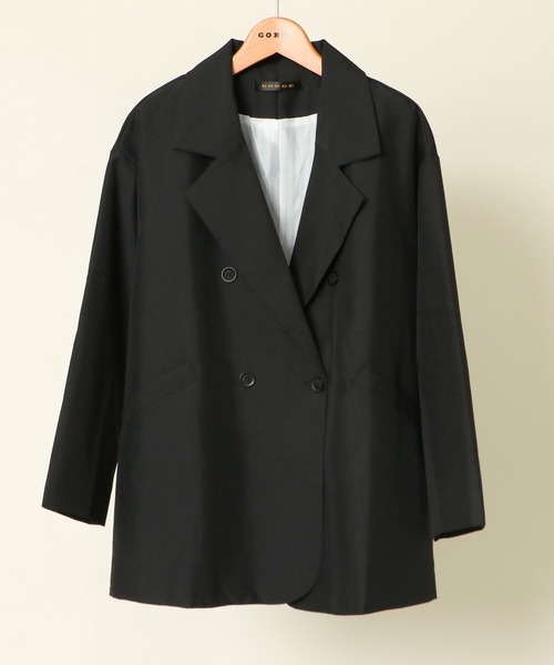 U*n様 FFT COLLECTION ダブルジャケット レディース　ジャージ ドレープ オーバーデザインダブルジャケット【セットアップ対応