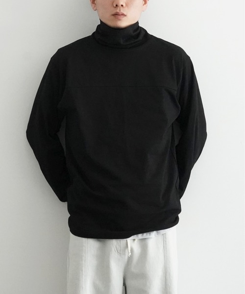 PHINGERIN（フィンガリン）の「PHINGERIN PANEL NECK L/S TEE（Tシャツ/カットソー・メンズ・ブラック/ホワイト・SMALL/MEDIUM）」の8枚目の写真