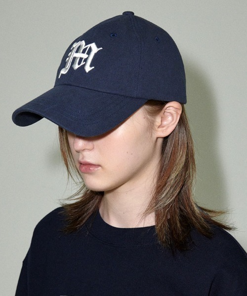 【mahagrid】23SS★ GOTHIC M LOGO BALL CAP GOTHIC M LOGO BALL CAP [BLACK] - MAHAGRID