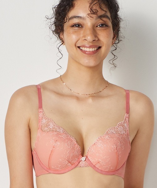 AMOSTYLE BY Triumph(アモスタイルバイトリンプ)の「アモスタイル ホープブラ ライト ローズアート【B,C,Dカップ】 AMST1484 WHU JX(ブラジャー・レディース・ベージュ/ブルー/ピンク・B65/B70/B75/C65/C70/C75/D65/D70/D75)」の1枚目の写真