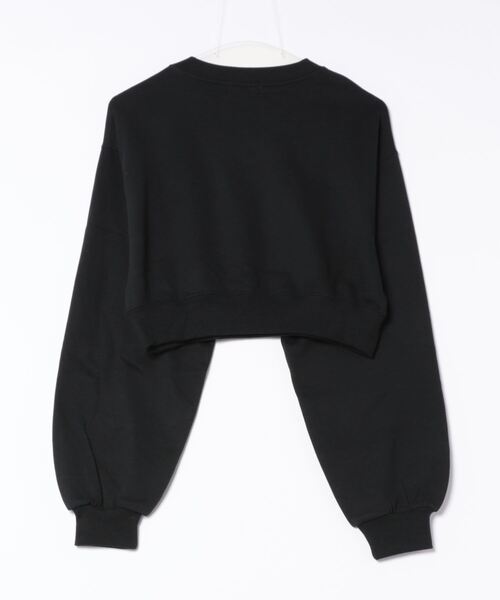 SPINNS（スピンズ）の「シルバーワンポイントロゴ Vネックショート丈スウェット（スウェット・レディース・ブラック/ピンク/ネイビー/オフホワイト/ブラック系その他/オートミール・ONESIZE）」の19枚目の写真