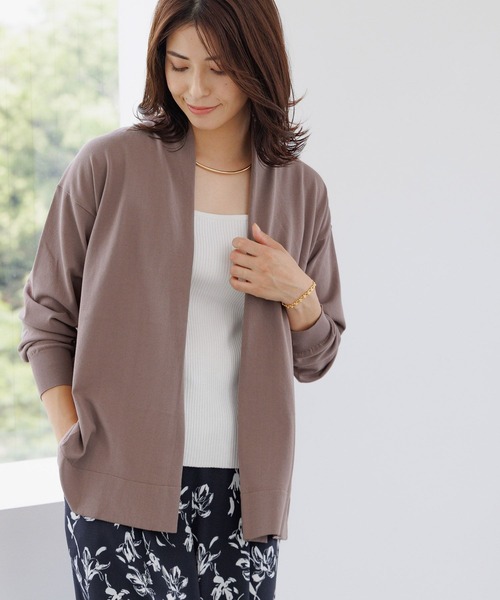 Elura(エルーラ)の「サマープロテクトミドルカーディガン/144236(カーディガン/ボレロ・レディース・ブラウン系その他/ブラック/ライトグレー・FREE)」の10枚目の写真