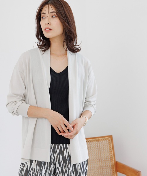 Elura(エルーラ)の「サマープロテクトミドルカーディガン/144236(カーディガン/ボレロ・レディース・ブラウン系その他/ブラック/ライトグレー・FREE)」の18枚目の写真