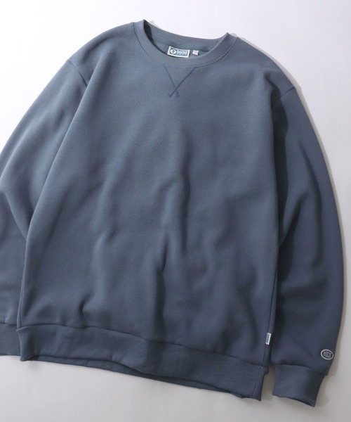 DISCUS（ディスカス）の「DISCUS/ディスカス 別注 オーバーサイズ 裏起毛 ロゴワッペン刺繍 トレーナー スウェット レディース メンズ（スウェット・メンズ・ブルーグリーン/グレイッシュベージュ/ネイビー/オートミール/ブラック/グレー/ブルー/ブラウン/ピンク・M/LL/L）」の7枚目の写真