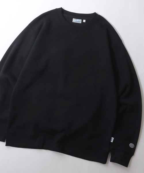 セール】DISCUS/ディスカス 別注 オーバーサイズ 裏起毛 ロゴワッペン