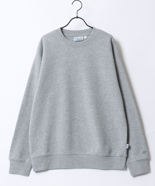 DISCUS（ディスカス）の「DISCUS/ディスカス 別注 オーバーサイズ 裏起毛 ロゴワッペン刺繍 トレーナー スウェット レディース メンズ（スウェット・メンズ・ブルーグリーン/グレイッシュベージュ/ネイビー/オートミール/ブラック/グレー/ブルー/ブラウン/ピンク・M/LL/L）」の16枚目の写真