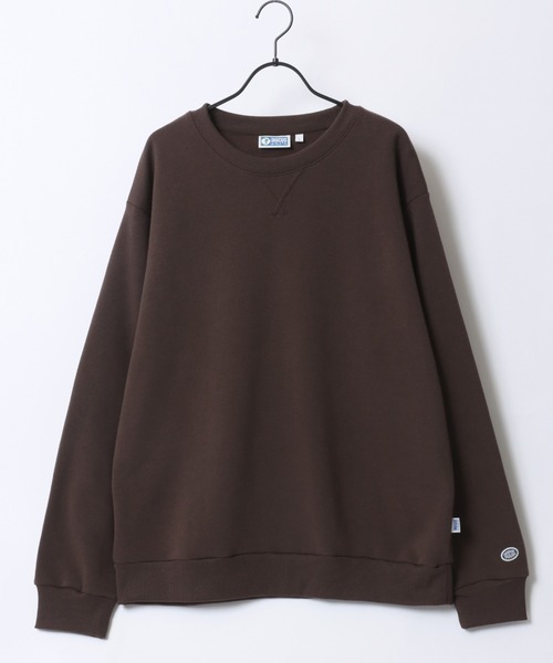 DISCUS（ディスカス）の「DISCUS/ディスカス 別注 オーバーサイズ 裏起毛 ロゴワッペン刺繍 トレーナー スウェット レディース メンズ（スウェット・メンズ・ブルーグリーン/グレイッシュベージュ/ネイビー/オートミール/ブラック/グレー/ブルー/ブラウン/ピンク・M/LL/L）」の17枚目の写真