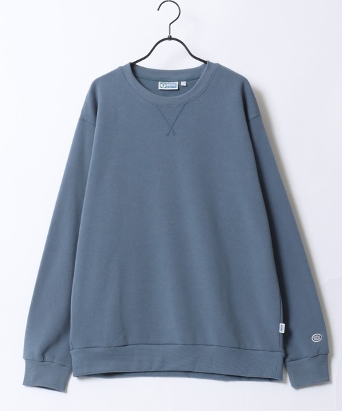 DISCUS（ディスカス）の「DISCUS/ディスカス 別注 オーバーサイズ 裏起毛 ロゴワッペン刺繍 トレーナー スウェット レディース メンズ（スウェット・メンズ・ブルーグリーン/グレイッシュベージュ/ネイビー/オートミール/ブラック/グレー/ブルー/ブラウン/ピンク・M/LL/L）」の21枚目の写真