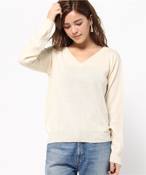 FREE'S MART（フリーズマート）の「度詰め天竺ボートネックプルオーバー（ニット/セーター・レディース・ピンク/ブラック/ホワイト/ライトグリーン/グレー・FREE）」の2枚目の写真