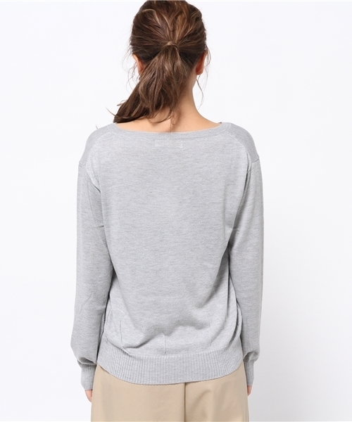 FREE'S MART（フリーズマート）の「度詰め天竺ボートネックプルオーバー（ニット/セーター・レディース・ピンク/ブラック/ホワイト/ライトグリーン/グレー・FREE）」の10枚目の写真