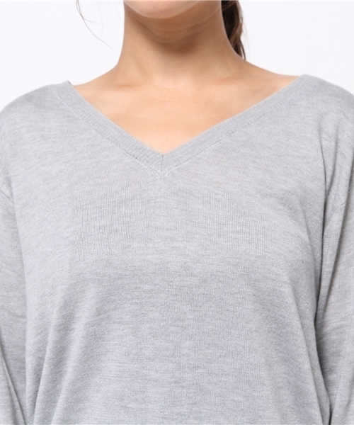 FREE'S MART（フリーズマート）の「度詰め天竺ボートネックプルオーバー（ニット/セーター・レディース・ピンク/ブラック/ホワイト/ライトグリーン/グレー・FREE）」の11枚目の写真