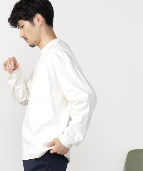 FOUND GOOD（ファウンドグッド）の「リラックスクルーネックT（Tシャツ/カットソー・メンズ・グレー系1/ホワイト系2/ブラウン系/ブラック/ホワイト系1/グレー系・M/L/S/XL）」の14枚目の写真