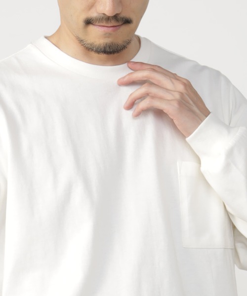 FOUND GOOD（ファウンドグッド）の「リラックスクルーネックT（Tシャツ/カットソー・メンズ・グレー系1/ホワイト系2/ブラウン系/ブラック/ホワイト系1/グレー系・M/L/S/XL）」の15枚目の写真