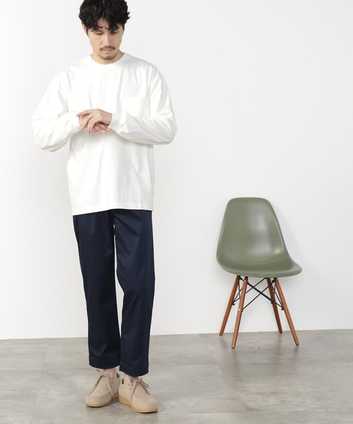 FOUND GOOD（ファウンドグッド）の「リラックスクルーネックT（Tシャツ/カットソー・メンズ・グレー系1/ホワイト系2/ブラウン系/ブラック/ホワイト系1/グレー系・M/L/S/XL）」の16枚目の写真