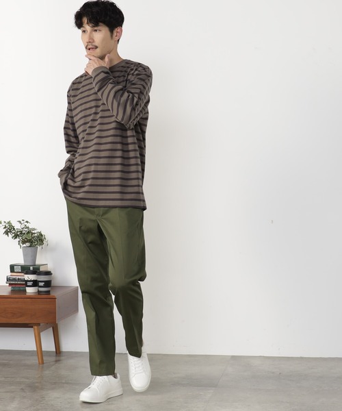 FOUND GOOD（ファウンドグッド）の「リラックスクルーネックT（Tシャツ/カットソー・メンズ・グレー系1/ホワイト系2/ブラウン系/ブラック/ホワイト系1/グレー系・M/L/S/XL）」の9枚目の写真