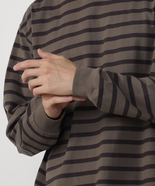 FOUND GOOD（ファウンドグッド）の「リラックスクルーネックT（Tシャツ/カットソー・メンズ・グレー系1/ホワイト系2/ブラウン系/ブラック/ホワイト系1/グレー系・M/L/S/XL）」の11枚目の写真