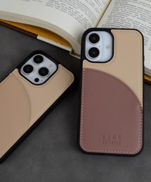 NANO universe | iPhone16 iPhone16Pro ナノユニバース [カードポケット付き背面/バイカラー](スマホケース/カバー)