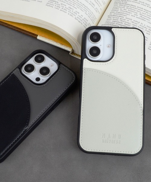 iPhone16 iPhone16Pro ナノユニバース [カードポケット付き背面/バイ