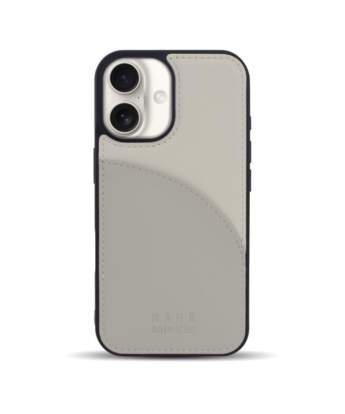 NANO universe（ナノユニバース）の「iPhone16 iPhone16Pro ナノユニバース [カードポケット付き背面/バイカラー]（スマホケース/カバー・レディース・ブラック/グレー/ベージュ/ブラウン・iPhone 16/iPhone 16 Pro）」の8枚目の写真