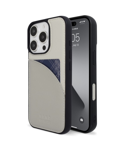 NANO universe（ナノユニバース）の「iPhone16 iPhone16Pro ナノユニバース [カードポケット付き背面/バイカラー]（スマホケース/カバー・レディース・ブラック/グレー/ベージュ/ブラウン・iPhone 16/iPhone 16 Pro）」の22枚目の写真
