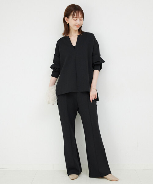 SLOBE IENA（スローブイエナ）の「ダンボールリラックスパンツ（その他パンツ・レディース・ブラック/ネイビー・40/38/36）」の3枚目の写真