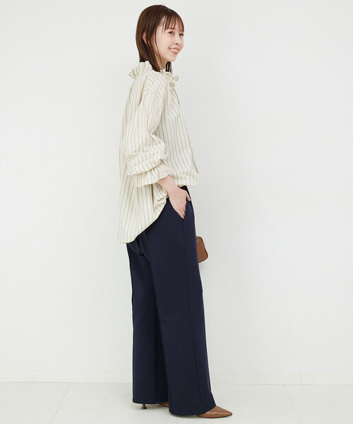 SLOBE IENA（スローブイエナ）の「ダンボールリラックスパンツ（その他パンツ・レディース・ブラック/ネイビー・40/38/36）」の14枚目の写真