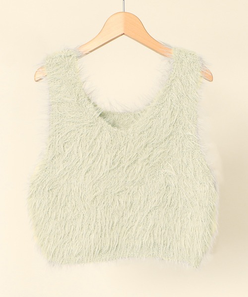 GORGE(ゴージ)の「前後2wayファーベスト(ベスト・レディース・ライトグレー/チャコールグレー/アイボリー・F)」の7枚目の写真