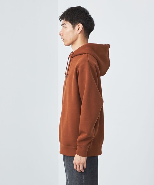 green label relaxing(グリーンレーベルリラクシング)の「ダンボール ハーフジップ フーディ パーカー(パーカー・メンズ・ライトグレー/ブラウン/ネイビー・M/L/S/XL)」の13枚目の写真