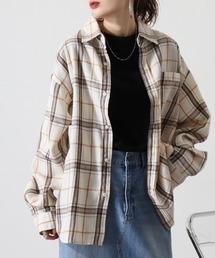 Viera brushed dyed check long sleeve flannel shirt / ビエラ起毛 先染チェック長袖ネルシャツ unisex