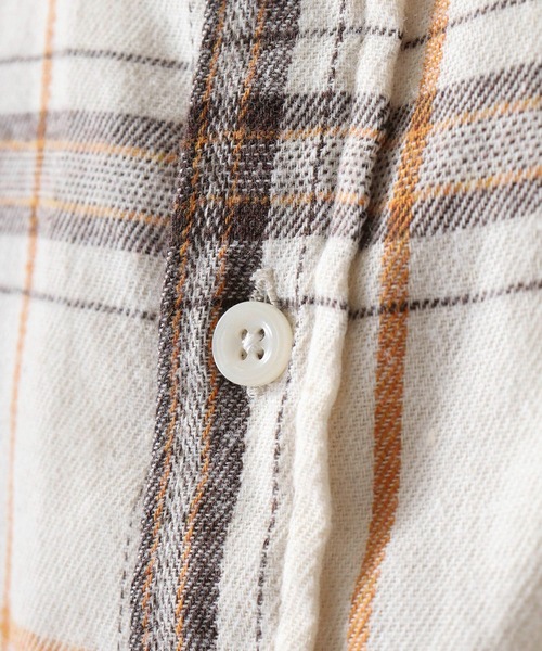 SUGGESTION（サジェッション）の「Viera brushed dyed check long sleeve flannel shirt / ビエラ起毛 先染チェック長袖ネルシャツ unisex（シャツ/ブラウス・メンズ・アイボリー/ブラック/チャコール/ネイビー・M/L）」の12枚目の写真