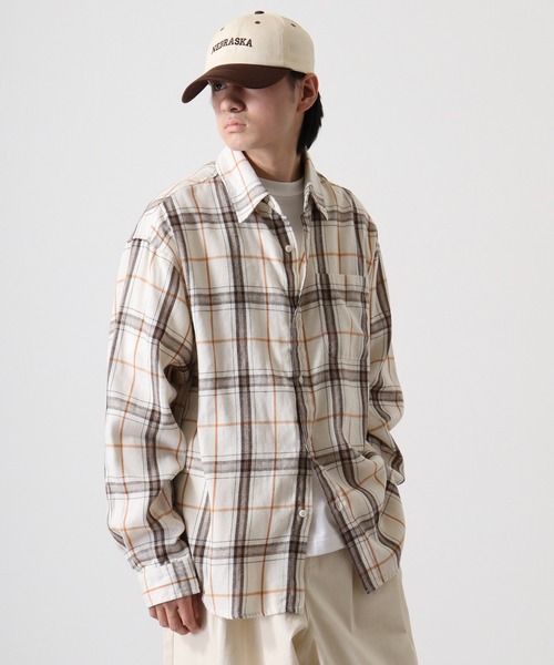SUGGESTION（サジェッション）の「Viera brushed dyed check long sleeve flannel shirt / ビエラ起毛 先染チェック長袖ネルシャツ unisex（シャツ/ブラウス・メンズ・アイボリー/ブラック/チャコール/ネイビー・M/L）」の20枚目の写真