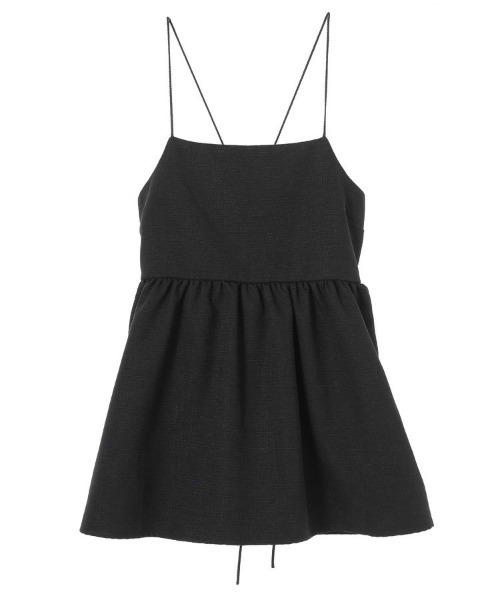 Green　Parks（グリーンパークス）の「■高橋愛×GreenParksゴブランキャミ（キャミソール・レディース・その他/ブラック・FREE）」の2枚目の写真