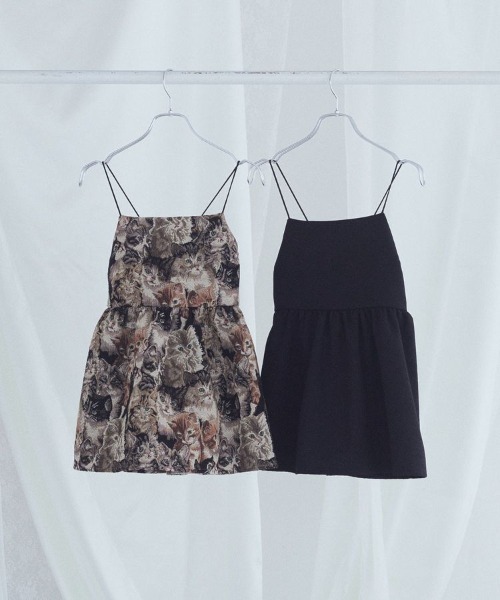 Green　Parks（グリーンパークス）の「■高橋愛×GreenParksゴブランキャミ（キャミソール・レディース・その他/ブラック・FREE）」の6枚目の写真