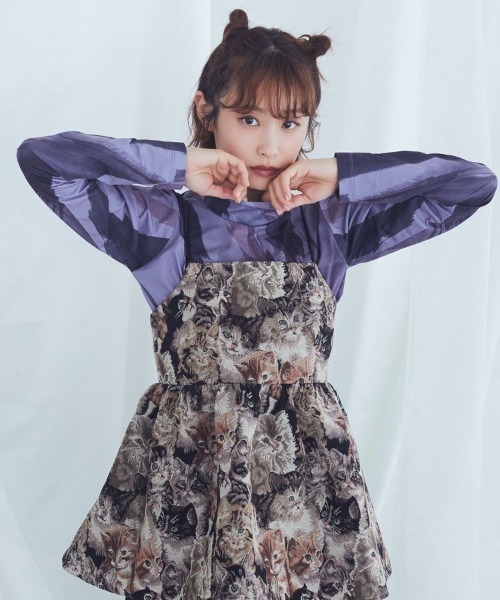 Green　Parks（グリーンパークス）の「■高橋愛×GreenParksゴブランキャミ（キャミソール・レディース・その他/ブラック・FREE）」の4枚目の写真