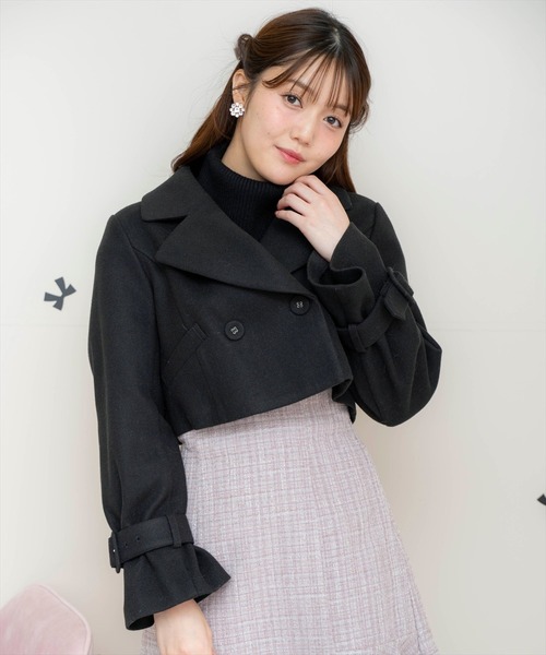 WILLSELECTION（ウィルセレクション）の「カットメルトンジャケット（その他アウター・レディース・ピンク/ライトグレー/オフホワイト/ブラック・FREE）」の2枚目の写真