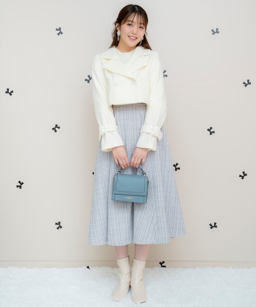 WILLSELECTION（ウィルセレクション）の「カットメルトンジャケット（その他アウター・レディース・ピンク/ライトグレー/オフホワイト/ブラック・FREE）」の13枚目の写真