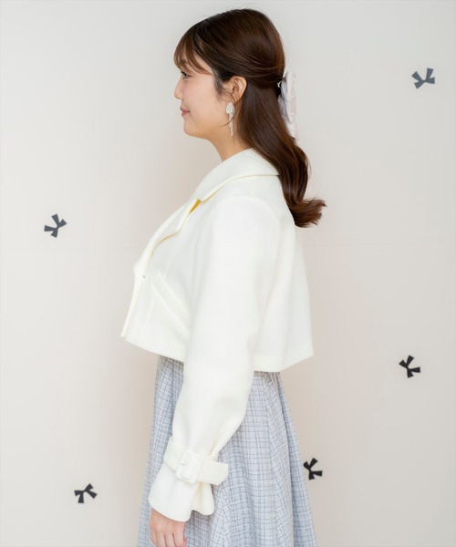 WILLSELECTION（ウィルセレクション）の「カットメルトンジャケット（その他アウター・レディース・ピンク/ライトグレー/オフホワイト/ブラック・FREE）」の16枚目の写真