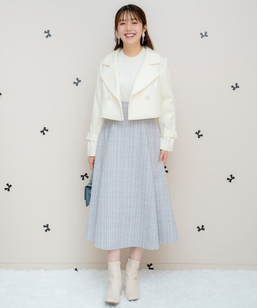 WILLSELECTION（ウィルセレクション）の「カットメルトンジャケット（その他アウター・レディース・ピンク/ライトグレー/オフホワイト/ブラック・FREE）」の21枚目の写真