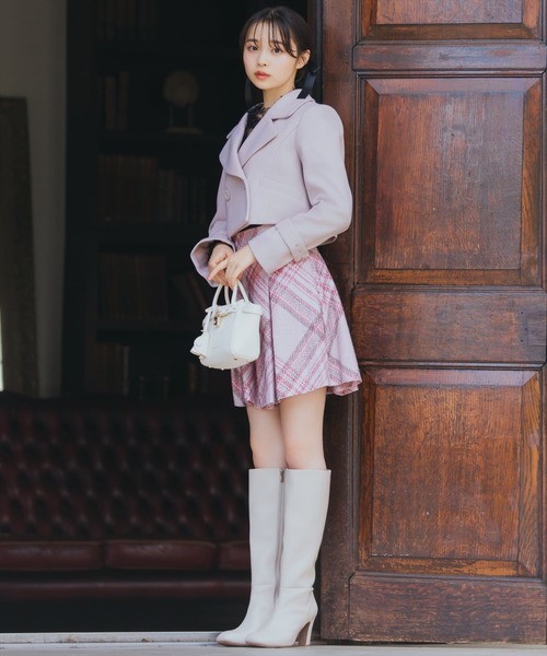 WILLSELECTION（ウィルセレクション）の「カットメルトンジャケット（その他アウター・レディース・ピンク/ライトグレー/オフホワイト/ブラック・FREE）」の5枚目の写真