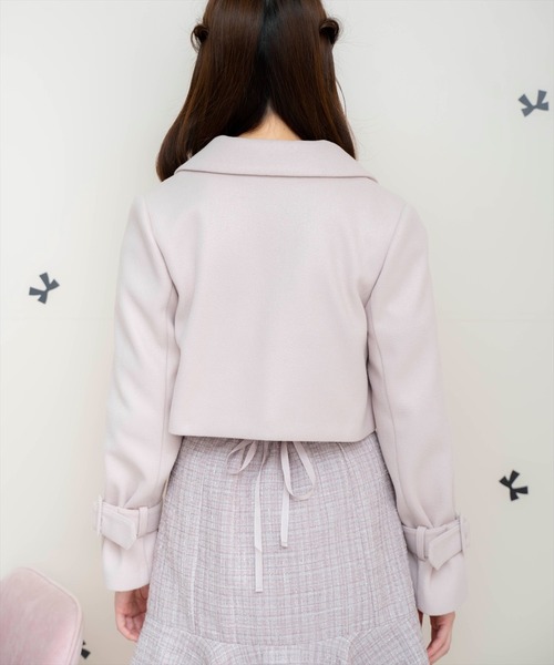 WILLSELECTION（ウィルセレクション）の「カットメルトンジャケット（その他アウター・レディース・ピンク/ライトグレー/オフホワイト/ブラック・FREE）」の10枚目の写真