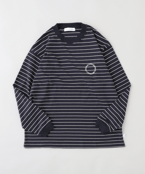 B.C STOCK（ベーセーストック）の「C.B.P ボーダーロゴロンTEE（Tシャツ/カットソー・メンズ・ブラック/ネイビー/ホワイト・LARGE/MEDIUM）」の5枚目の写真
