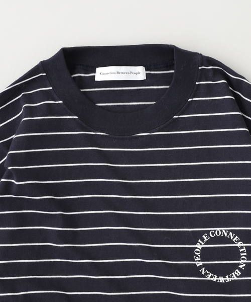 B.C STOCK（ベーセーストック）の「C.B.P ボーダーロゴロンTEE（Tシャツ/カットソー・メンズ・ブラック/ネイビー/ホワイト・LARGE/MEDIUM）」の7枚目の写真