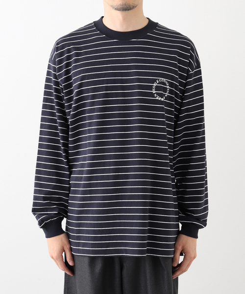 B.C STOCK（ベーセーストック）の「C.B.P ボーダーロゴロンTEE（Tシャツ/カットソー・メンズ・ブラック/ネイビー/ホワイト・LARGE/MEDIUM）」の12枚目の写真