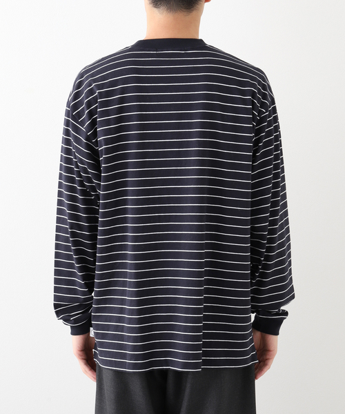 B.C STOCK（ベーセーストック）の「C.B.P ボーダーロゴロンTEE（Tシャツ/カットソー・メンズ・ブラック/ネイビー/ホワイト・LARGE/MEDIUM）」の14枚目の写真